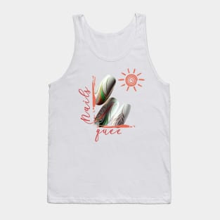 Summer nail beauty Tank Top